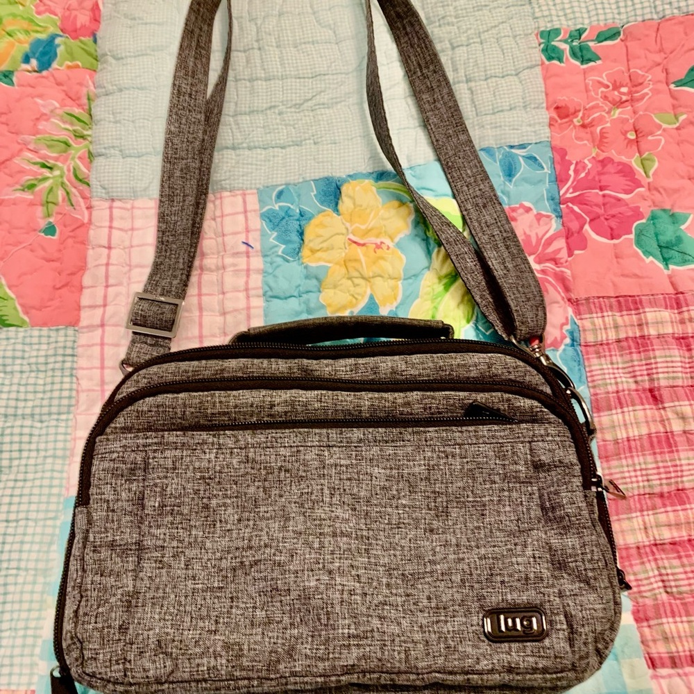 Lug Charcoal Scoop Crossbody Bag TONS of Pockets